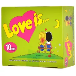 Жевательная резинка Love is со вкусом яблока и лимона картинка 365507 - МосИгра
